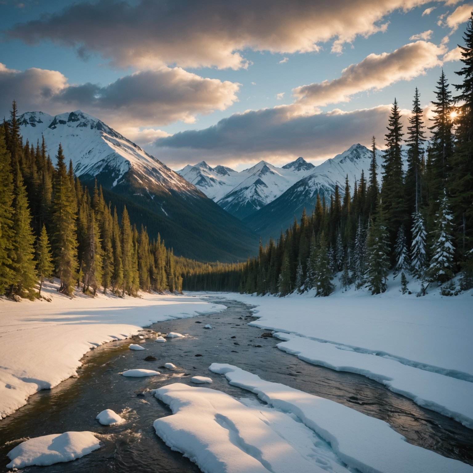 Illustration of grizzly bear and black bear in their natural habitat