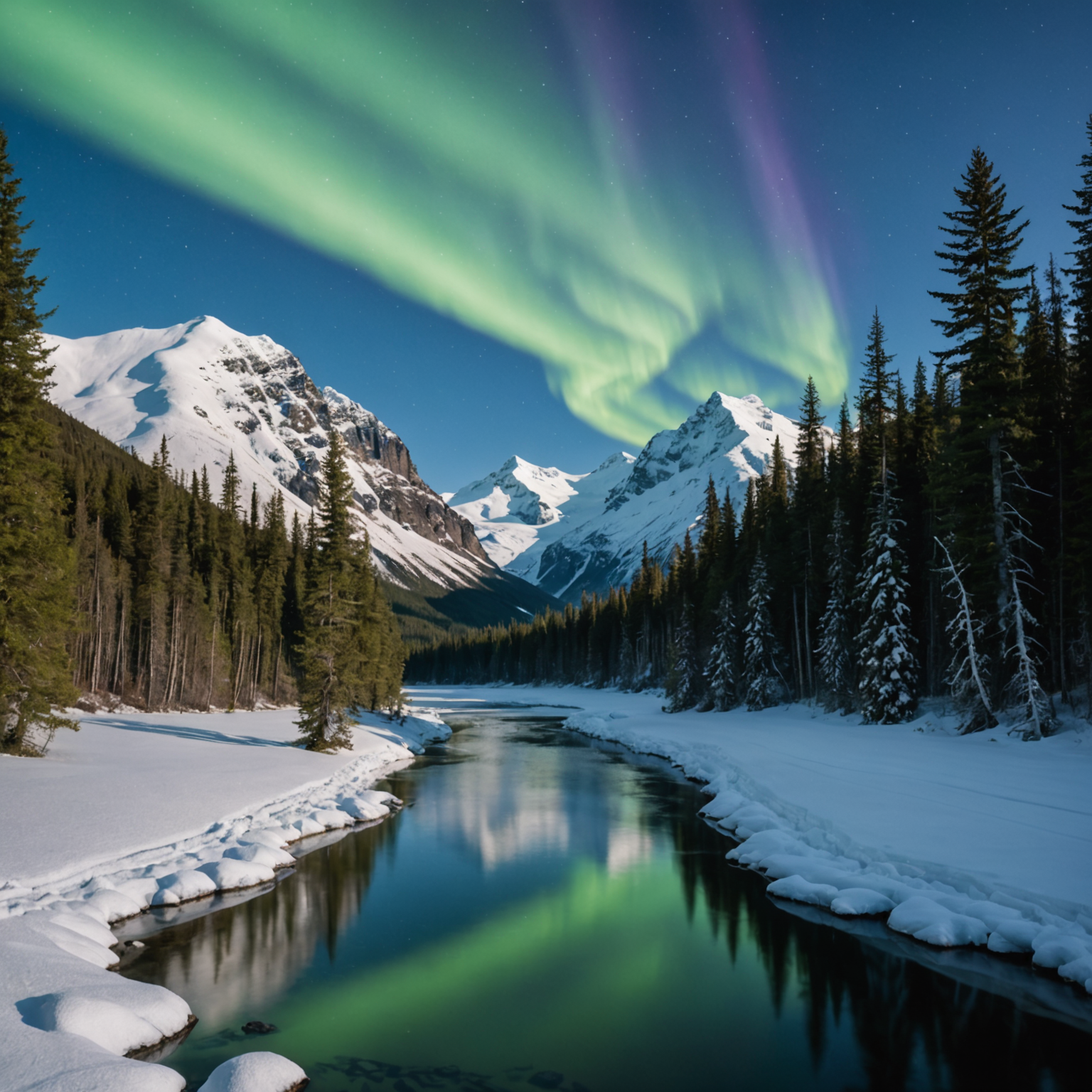 Adventurous travelers enjoying a hike with a backdrop of the Alaskan mountains