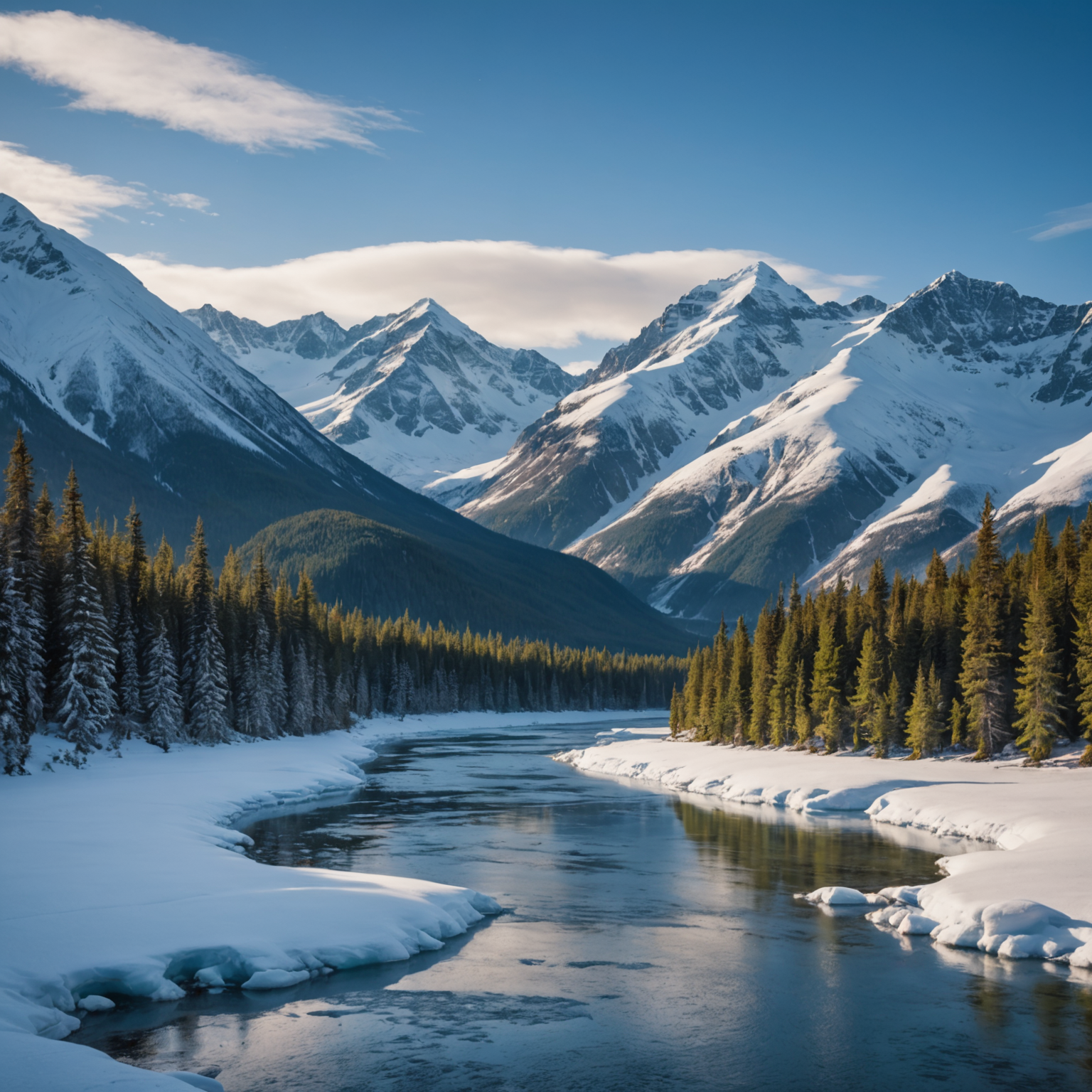 A family gearing up for a snowmobile adventure in Fairbanks, with snowy mountains in the background.