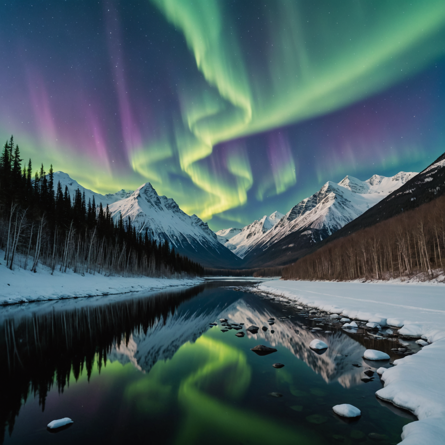 Snowmobiles parked against a backdrop of the Chugach Mountains