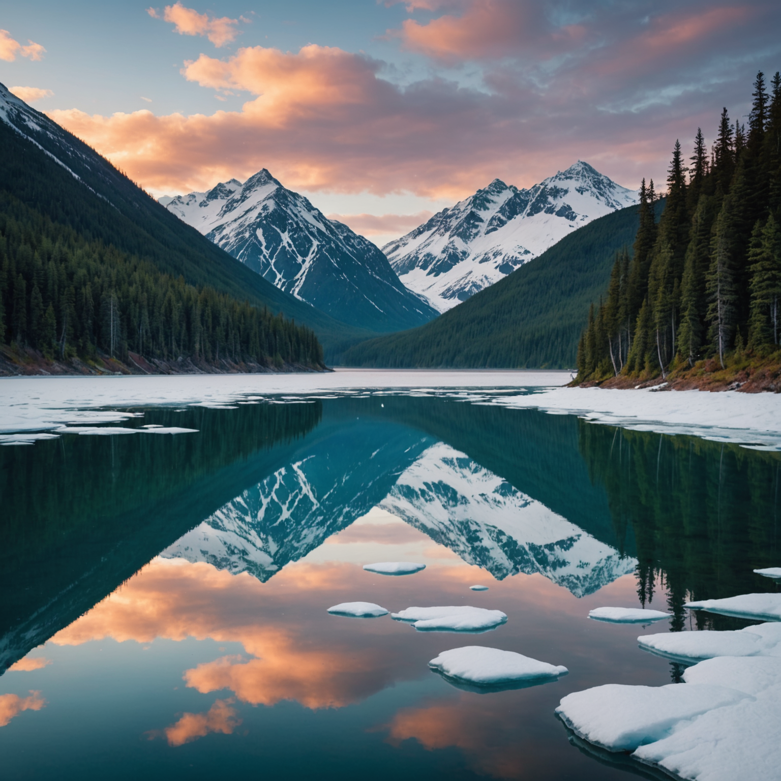 A scenic view of a glacier with hikers
