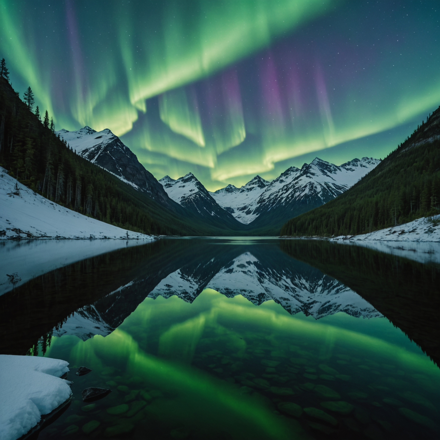 A bald eagle perched on a tree branch, watching over the Kenai River.