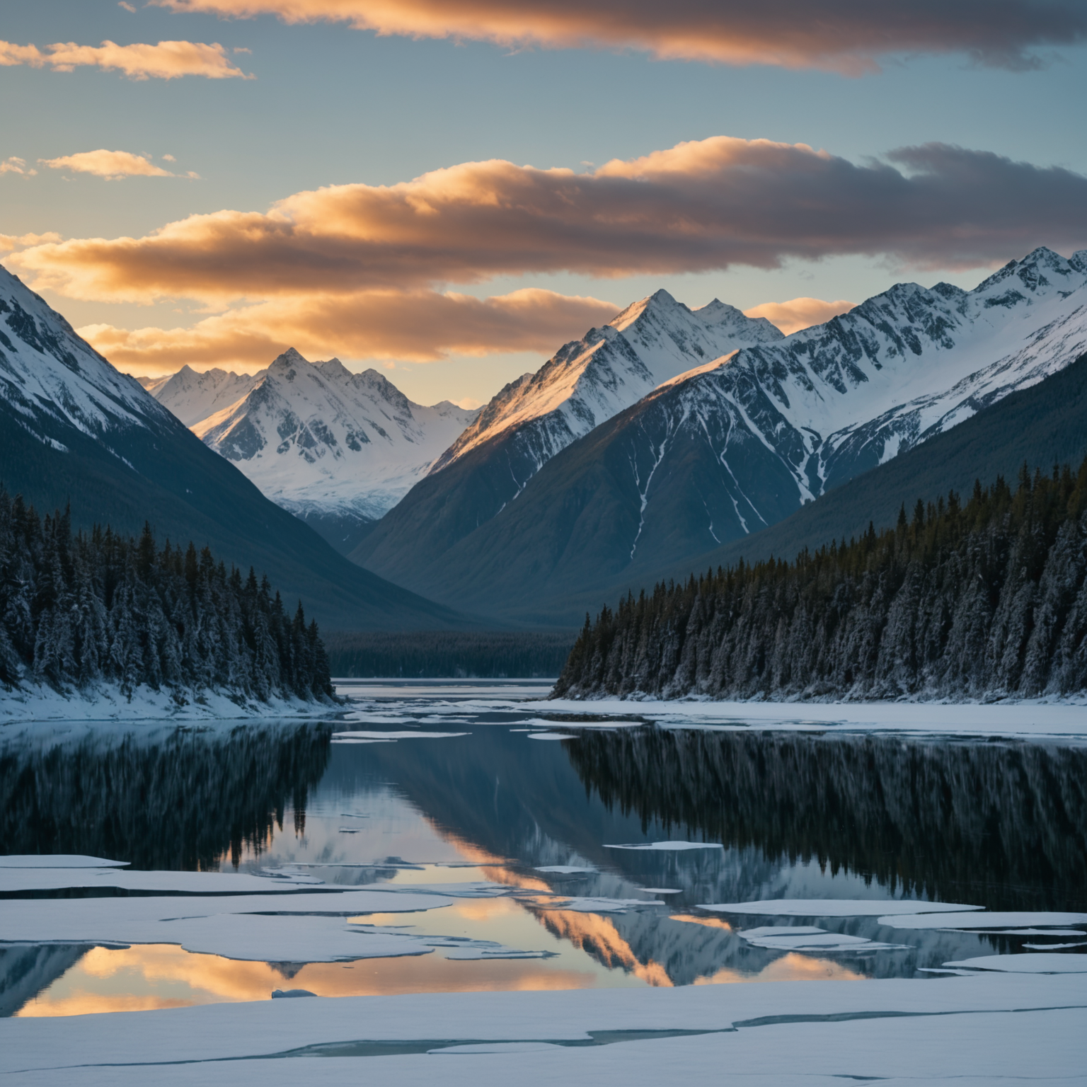 A group of kayakers paddling on Knik Lake with the glacier in the background.