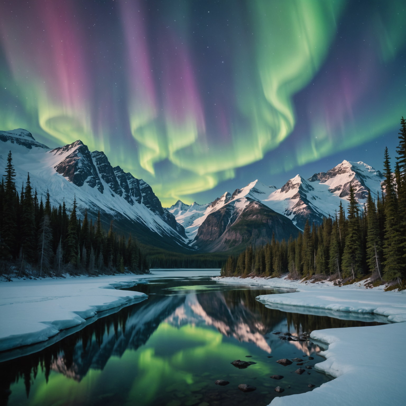 A fisherman casting a line in the Ninilchik River with a backdrop of lush green trees and clear skies.