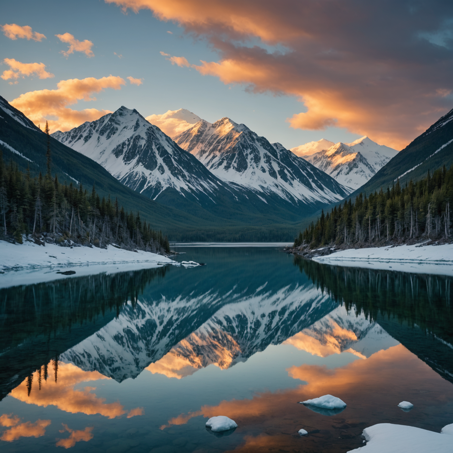 A panoramic view of the Kenai Fjords with glaciers and wildlife.