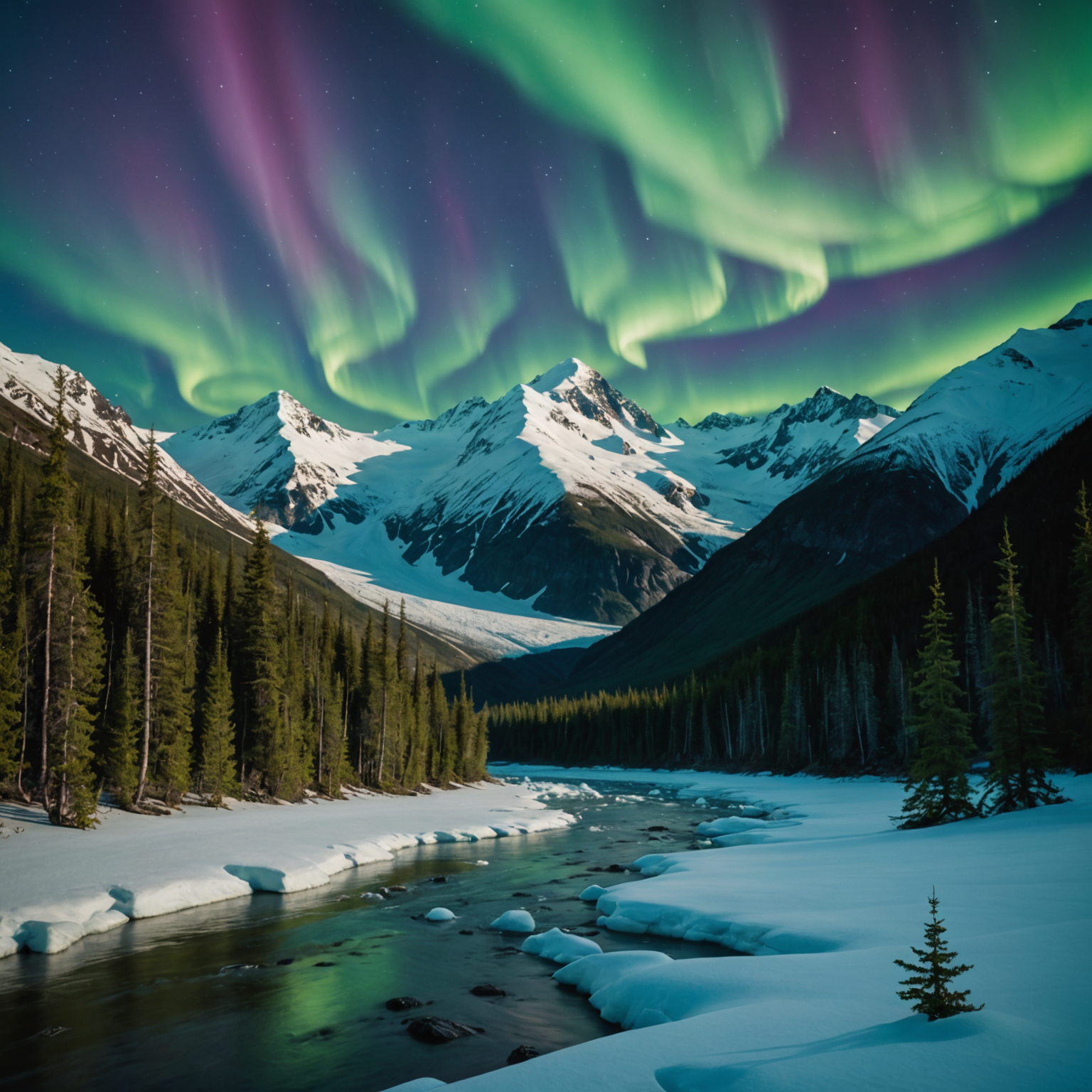 A stunning view of Exit Glacier with hikers on the trail, capturing the scale and beauty of the ice field.