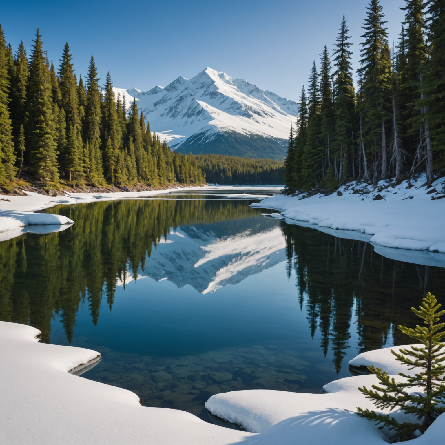 A serene bay with kayakers paddling near rocky cliffs, under a clear blue sky.