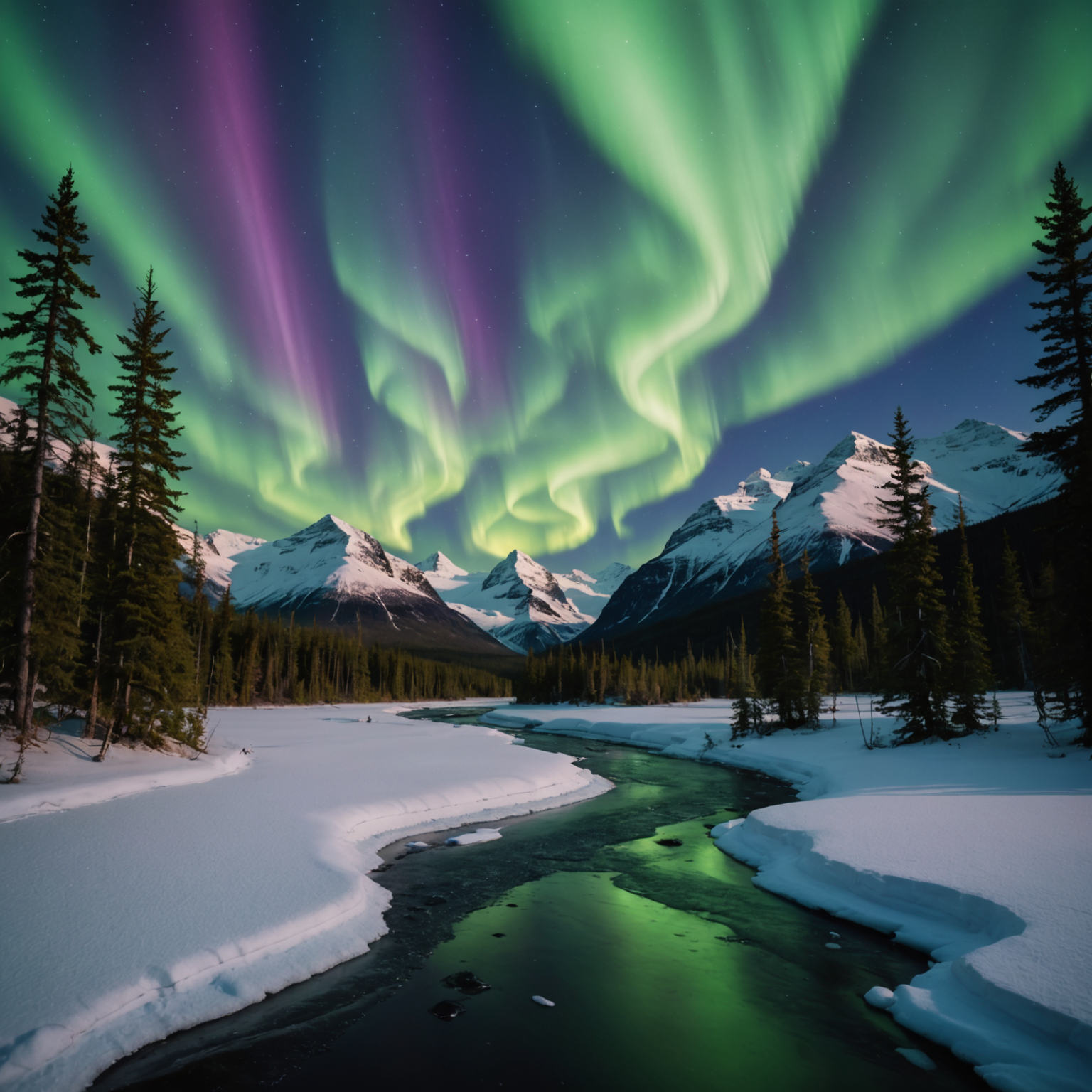 Northern Lights over Denali National Park