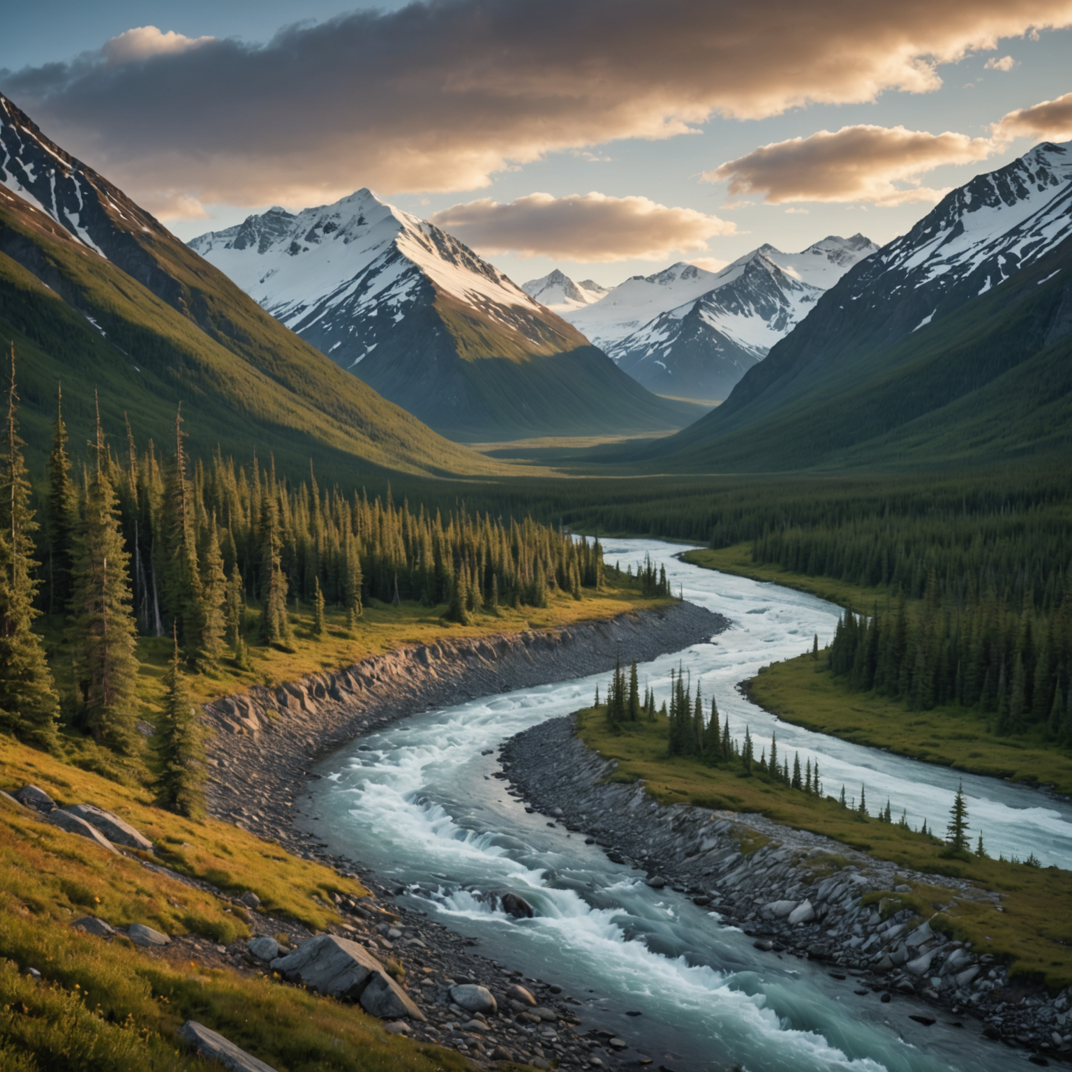 A panoramic view of the valley with steam rising from the ground