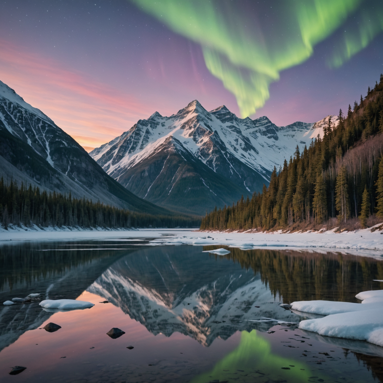 A serene campsite by the Kenai Fjords with a backdrop of glaciers and fjords.