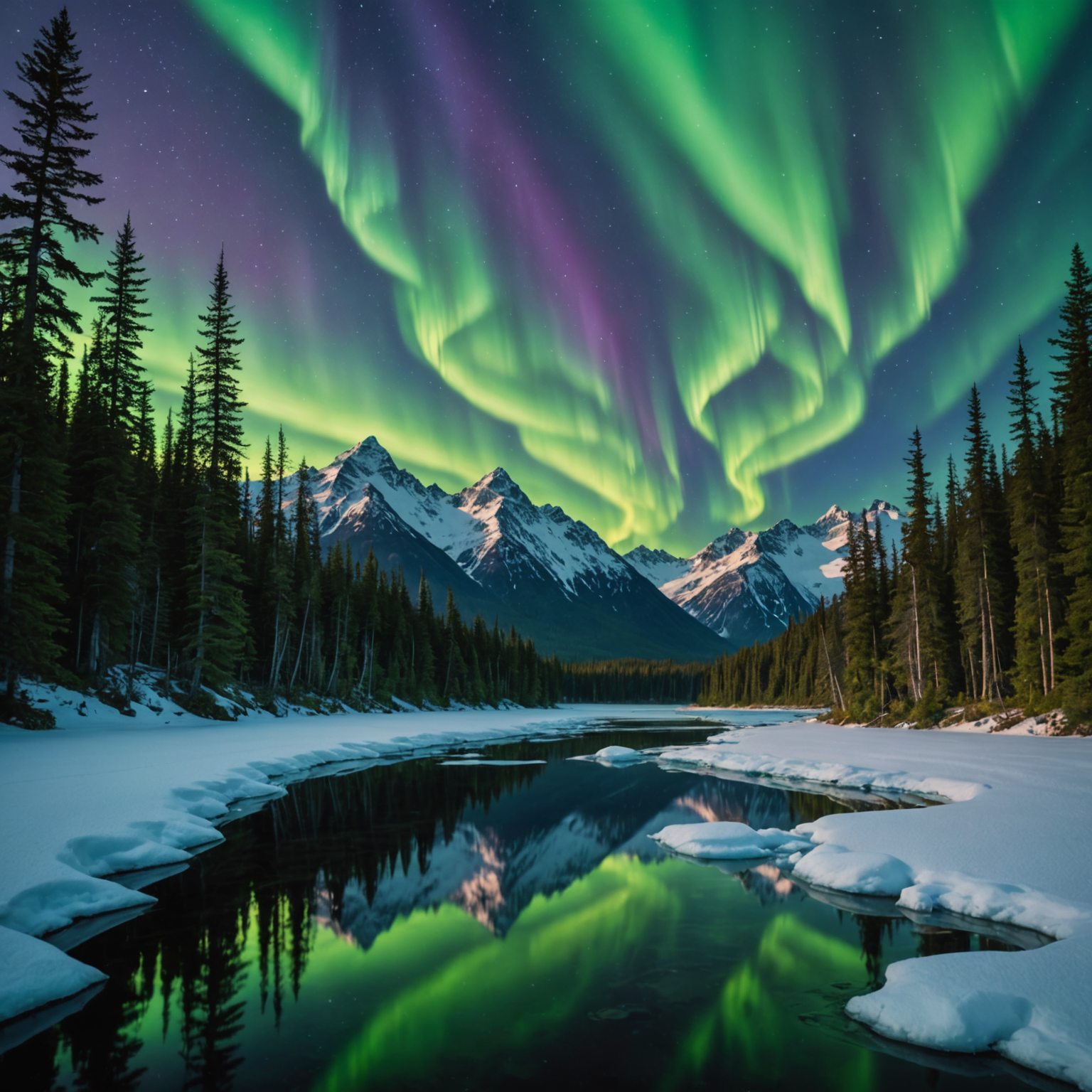 A bustling Alaskan farmers' market with locals and tourists exploring fresh produce and seafood offerings.