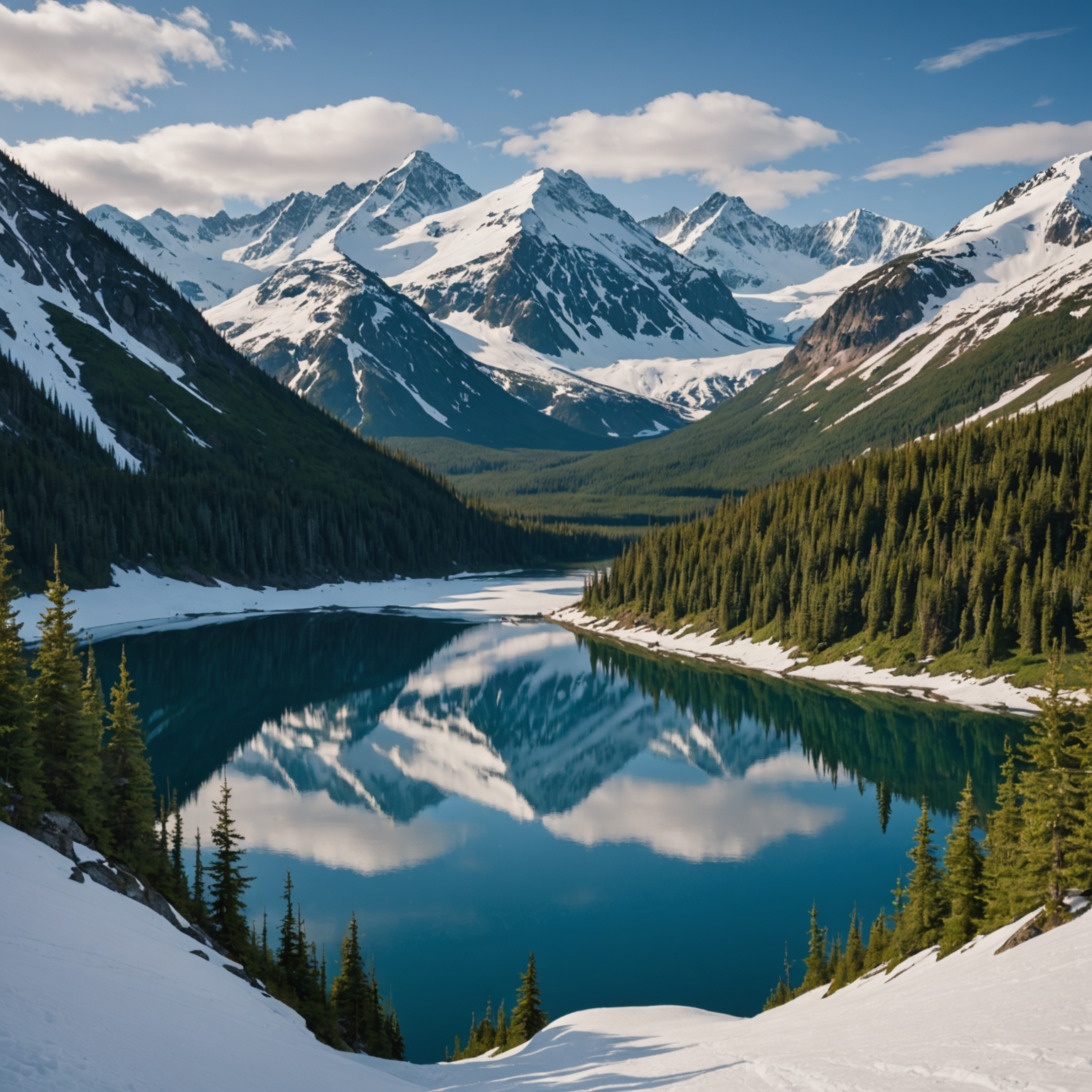 A person wearing an Alaska-themed long sleeve shirt, hiking in Denali National Park with a scenic backdrop.