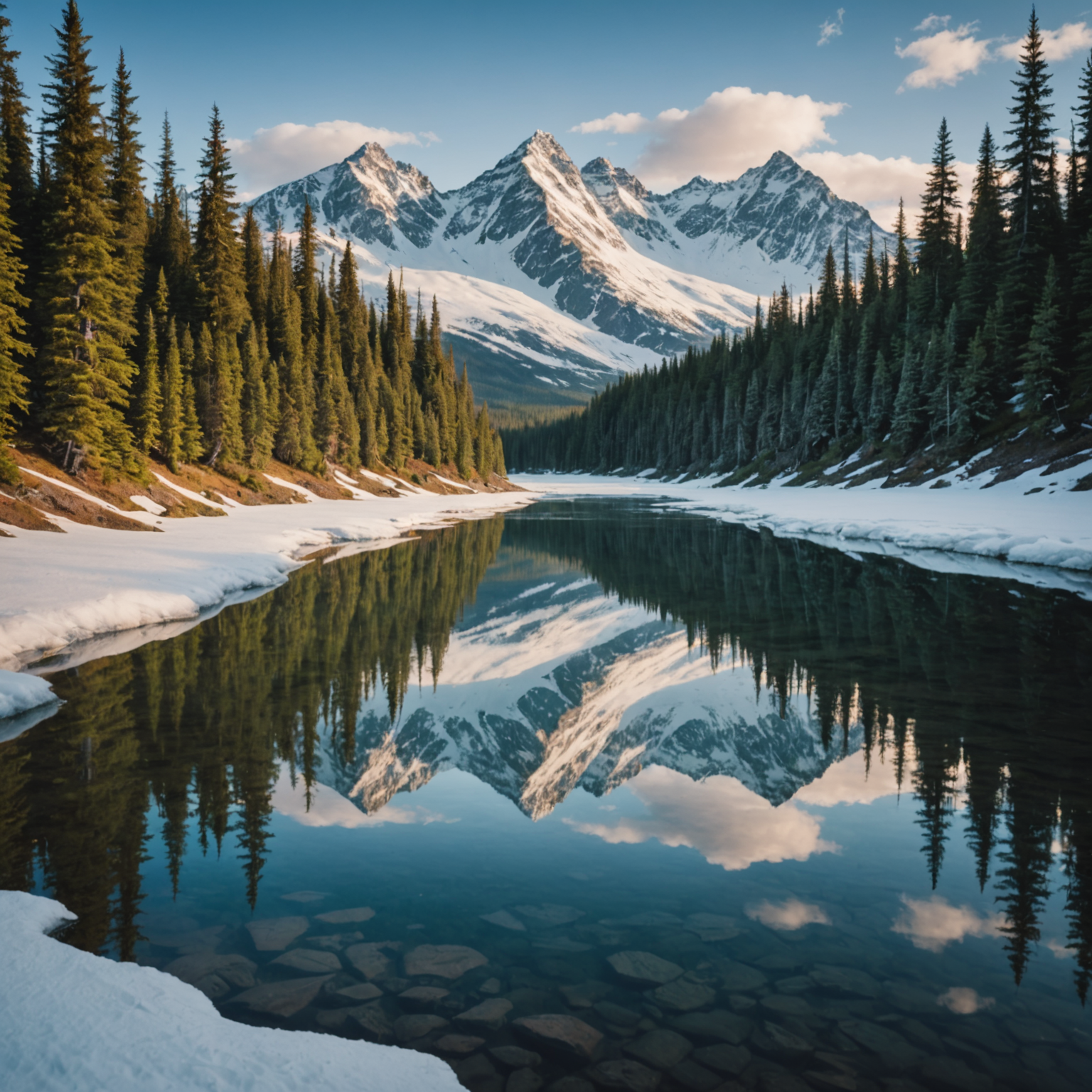 wide view of Alaskan mountains and valley