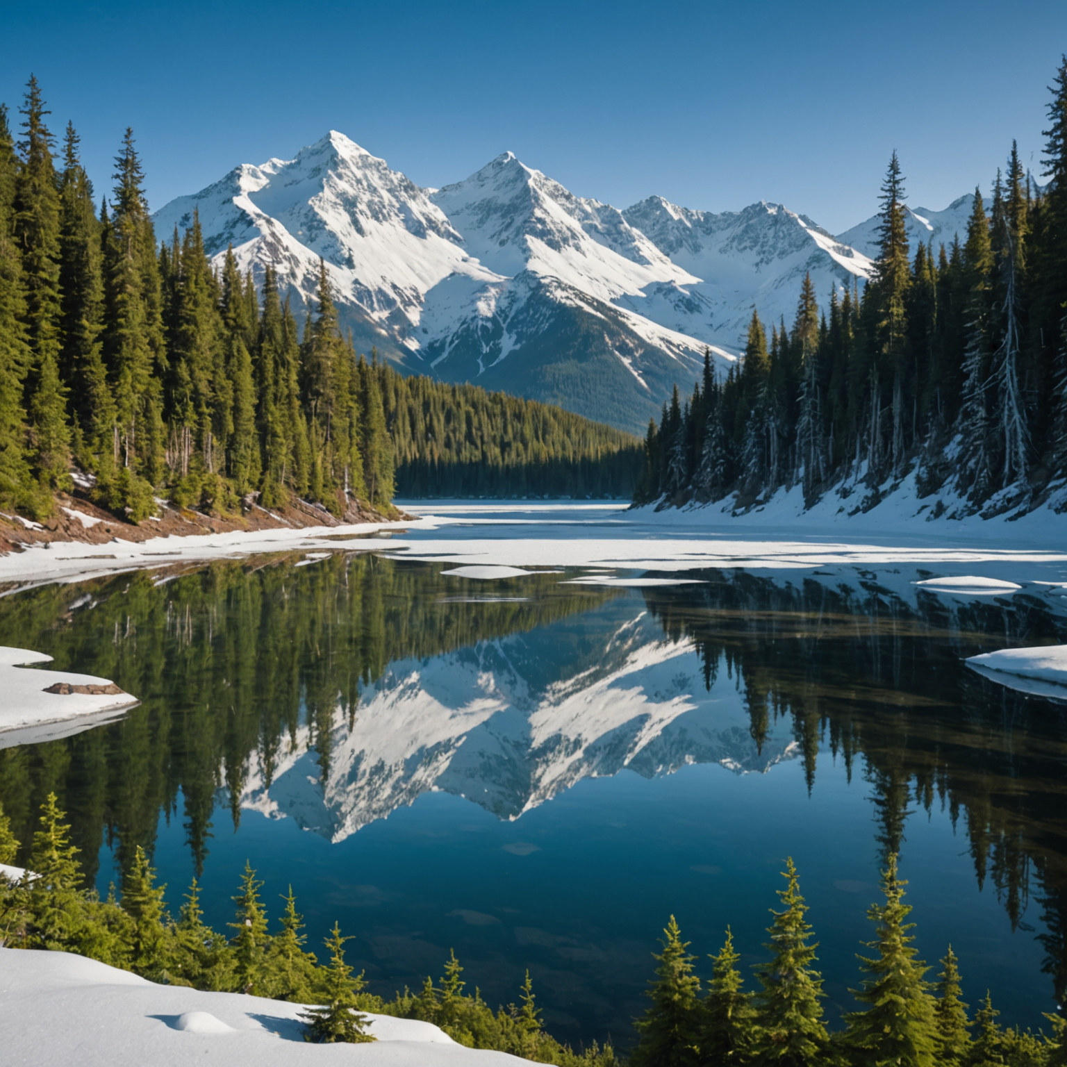 A rider adjusting their gear next to a Can-Am ATV with a picturesque Alaskan landscape in the background