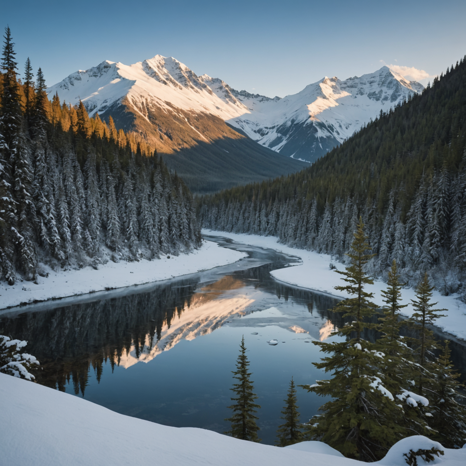 An angler casting a line in a pristine Alaskan river