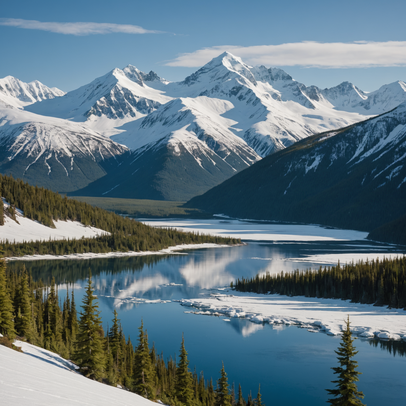 Four-wheelers parked with a backdrop of mountains and forests